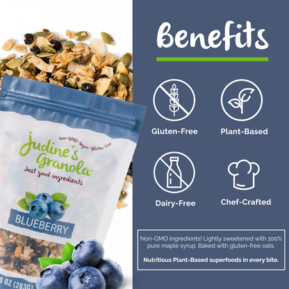 Blueberry Granola with Healthy Whole Grain Oats. 10 OZ