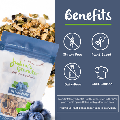 Blueberry Granola, Individual, Mini Snack Size. 2 OZ